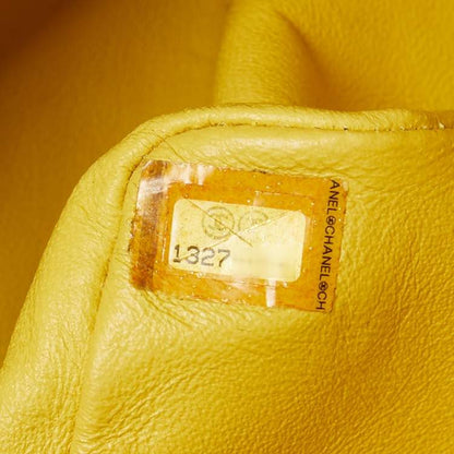 Chanel Yellow Quilted Lambskin Maxi Classic Single Flap Bag – Fair Condition