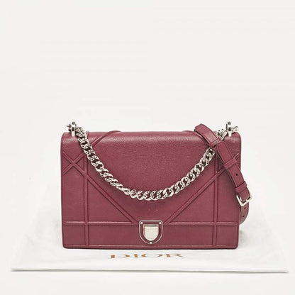Dior Large Burgundy Shoulder Bag