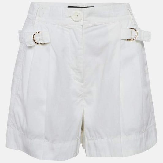 Louis Vuitton White Cotton Buckle Detail Shorts – Size S