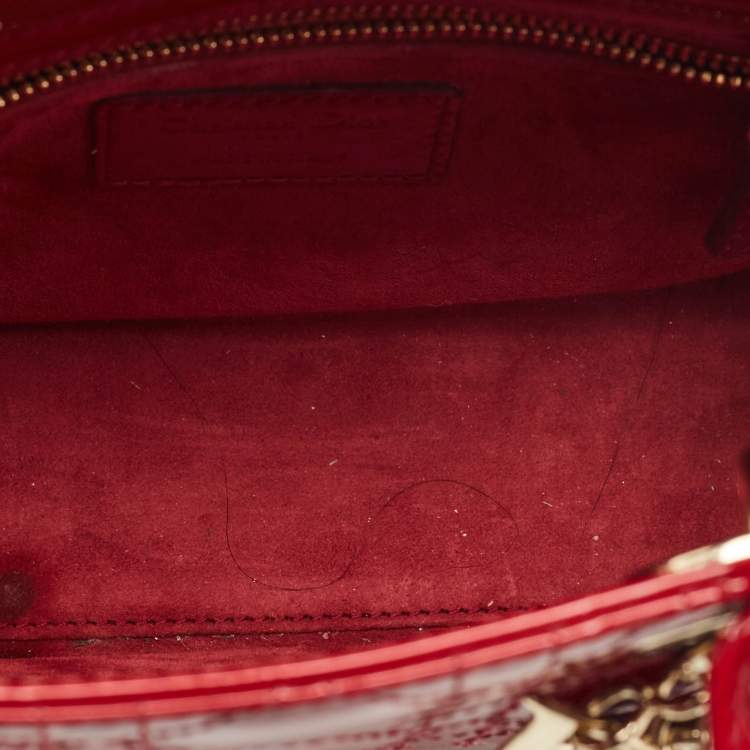 Dior Small Lady Dior Tote in Red