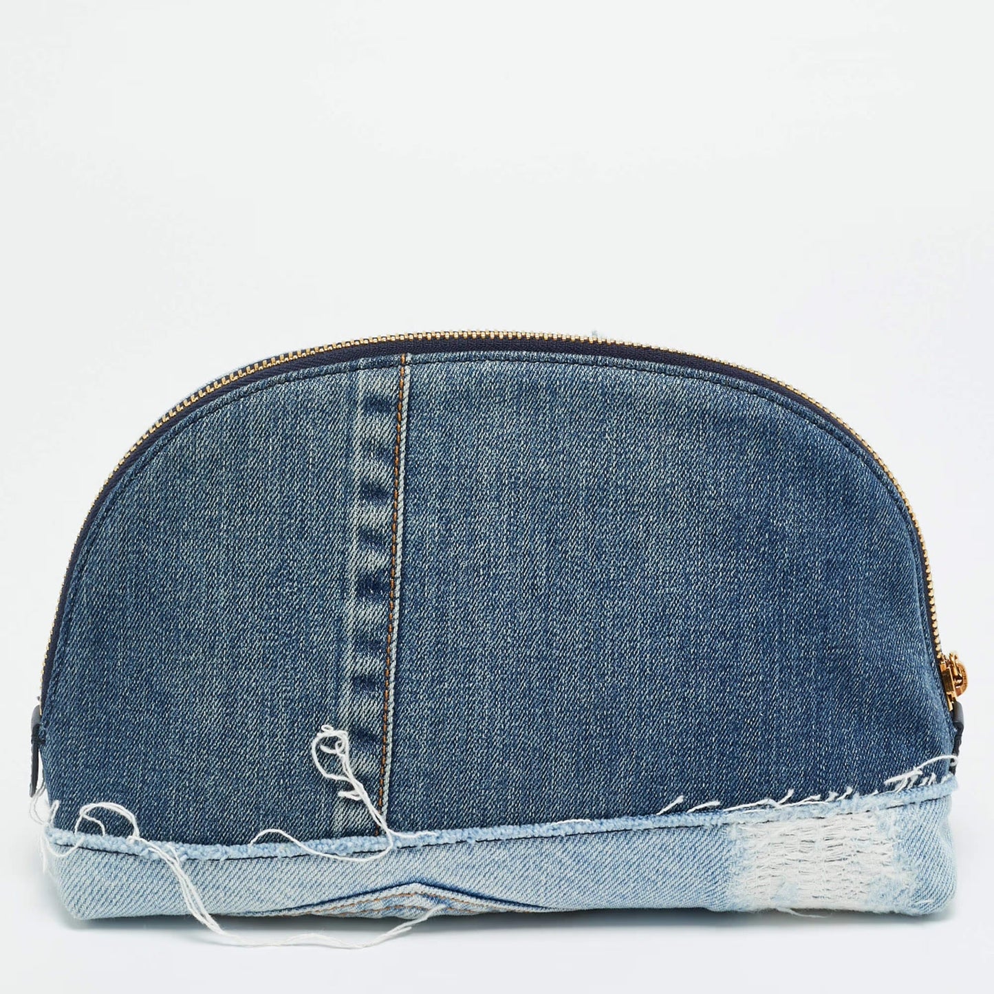 Dolce & Gabbana DG Girls Blue Patchwork Denim Make-Up Bag