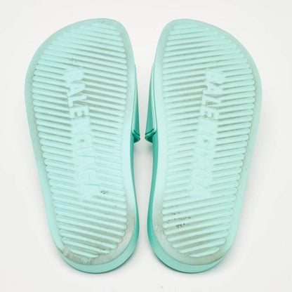 Balenciaga Blue Rubber Pool Slides Size 35