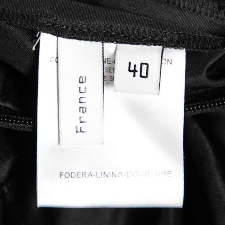 Balenciaga Black Silk Bead Embellished Sleeveless Dress – Size M