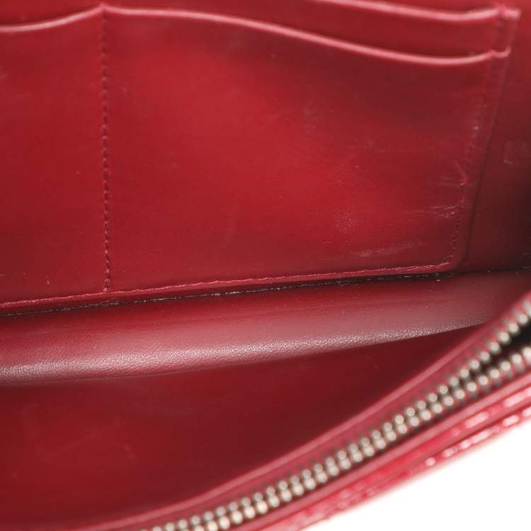 Dior Red Patent Leather Wallet