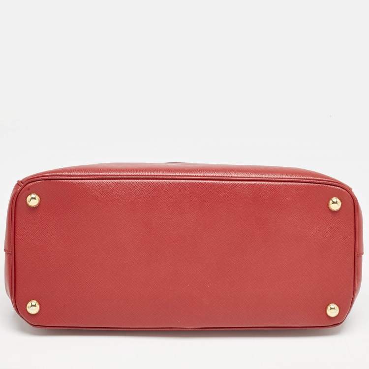Prada Red Saffiano Lux Leather Medium Tote