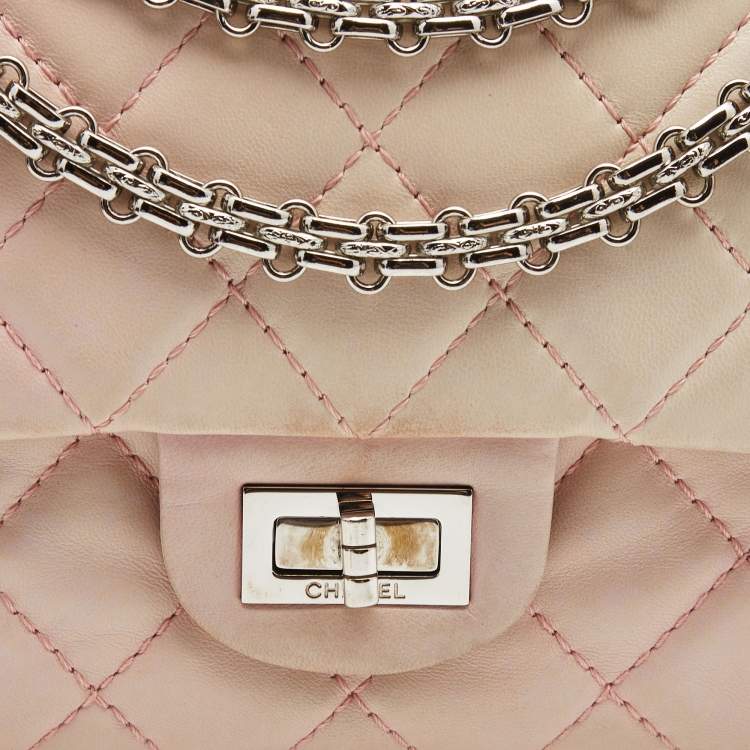 Chanel Pink Ombre Quilted Leather Reissue 2.55