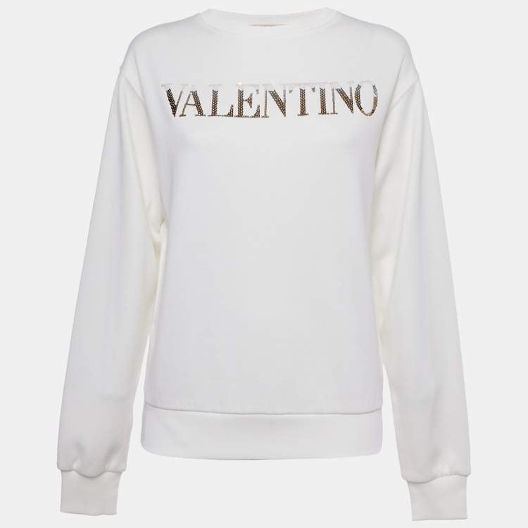 Valentino Off-White Cotton Sweatshirt – Women’s Size M