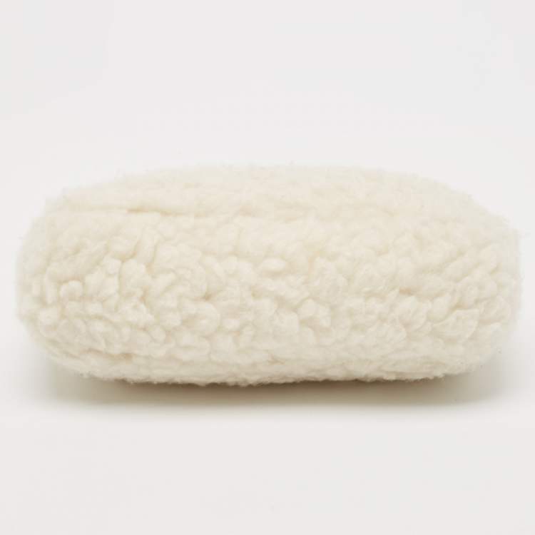 Prada White Wool Re-Edition 2000 Shoulder Bag