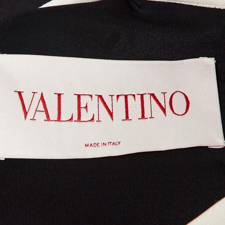 Valentino Black Wool Stud Button Detail Short Dress – Size M – Brand New