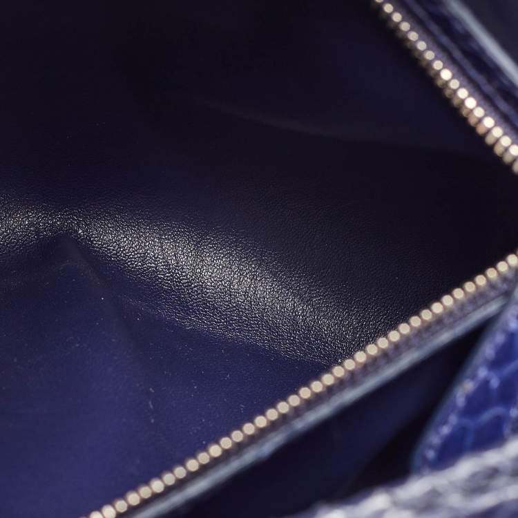 Lady Dior Large Python Bag Navy