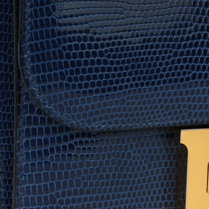 Hermès Constance 18 - Bleu Saphire Varanus Niloticus Lizard | Gold Hardware