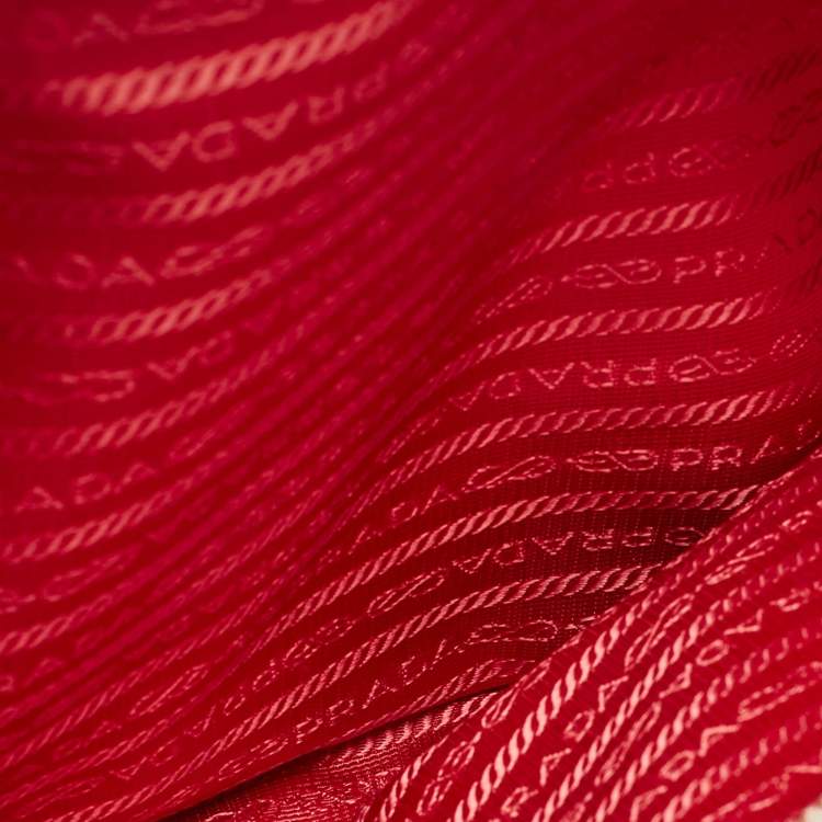 Prada Red Saffiano Lux Leather Medium Tote