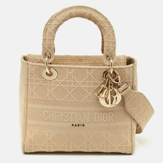 Dior Medium Lady D-Lite Tote in Beige