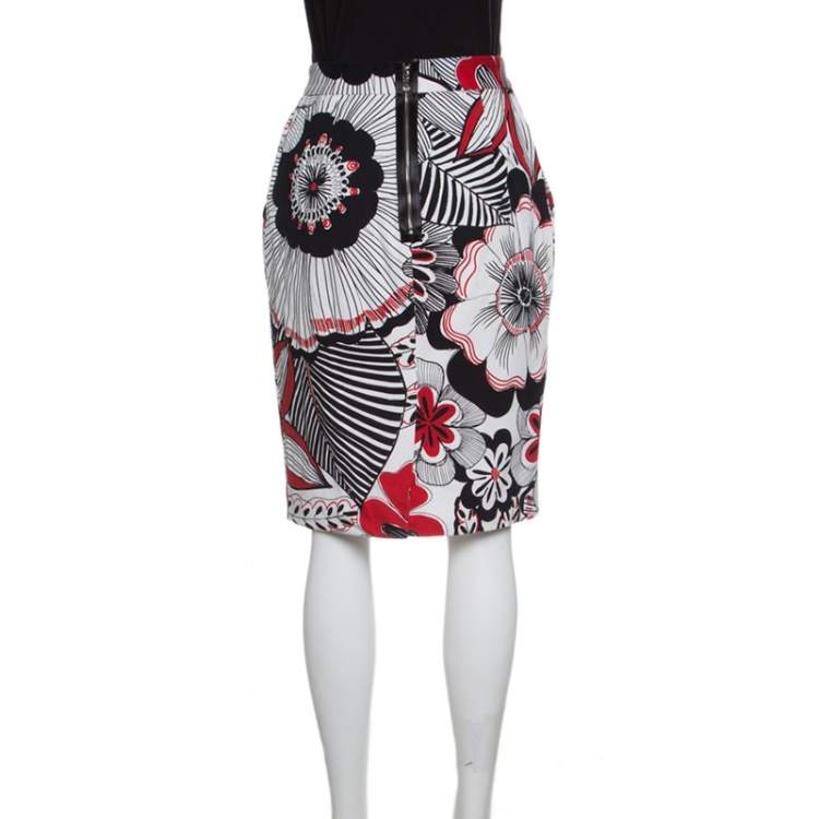 Dolce & Gabbana Multicolor Floral High Waist Cotton Skirt – Size S
