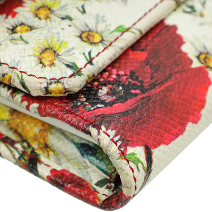 Dolce & Gabbana Multicolor Floral Print Trifold Wallet