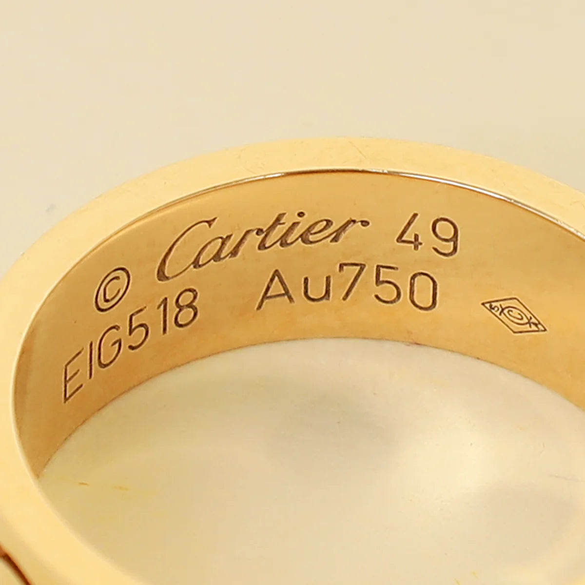Cartier 18K Yellow Gold Love Classic Ring 49