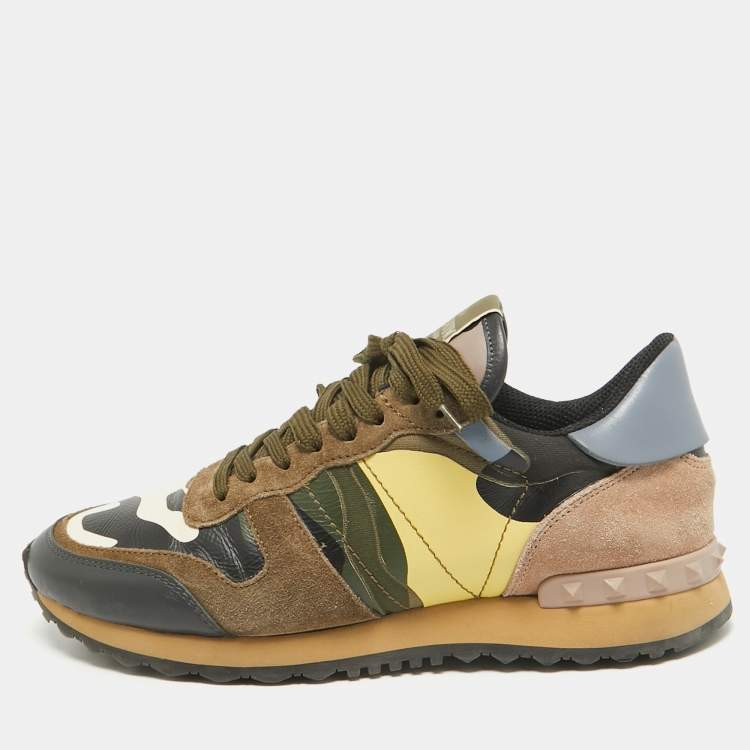 Valentino Multicolor Leather Rockrunner Sneakers 39.5