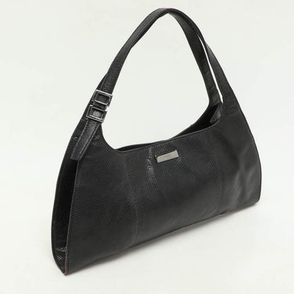 Gucci Black Karung Leather Shoulder Bag