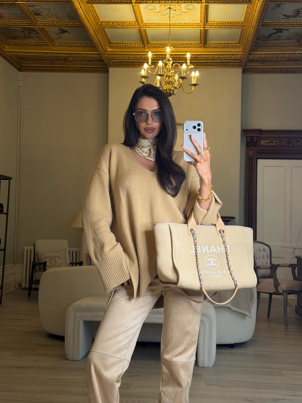 CHANEL LARGE DEAUVILLE TOTE BAG