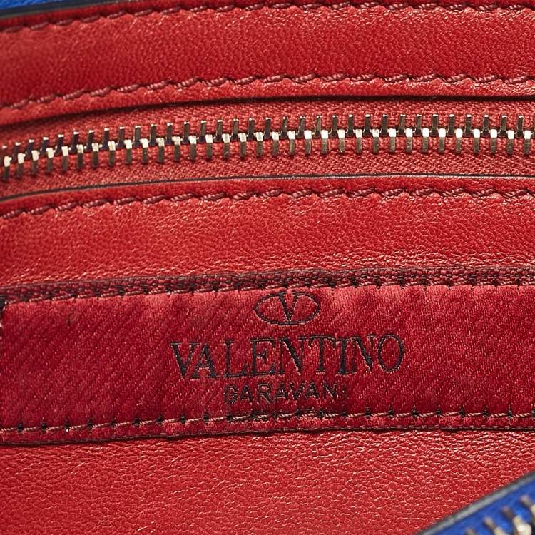 Valentino Blue Quilted Velvet Rockstud Belt Bag