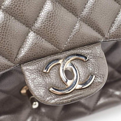 Chanel Grey Maxi Double Flap Bag – Classic Quilted XL