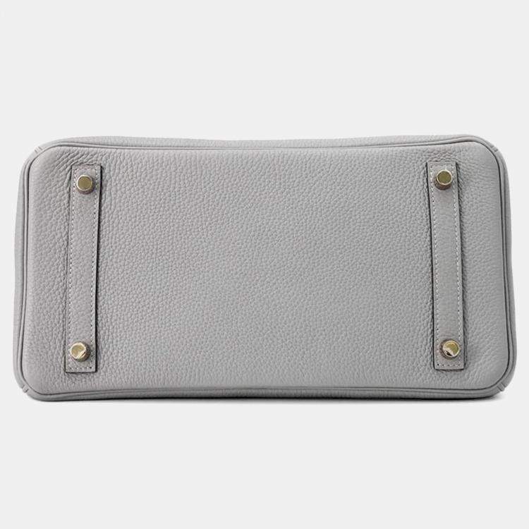 Hermès Birkin 30 Gris Mouette Togo Leather Bag with Gold Hardware