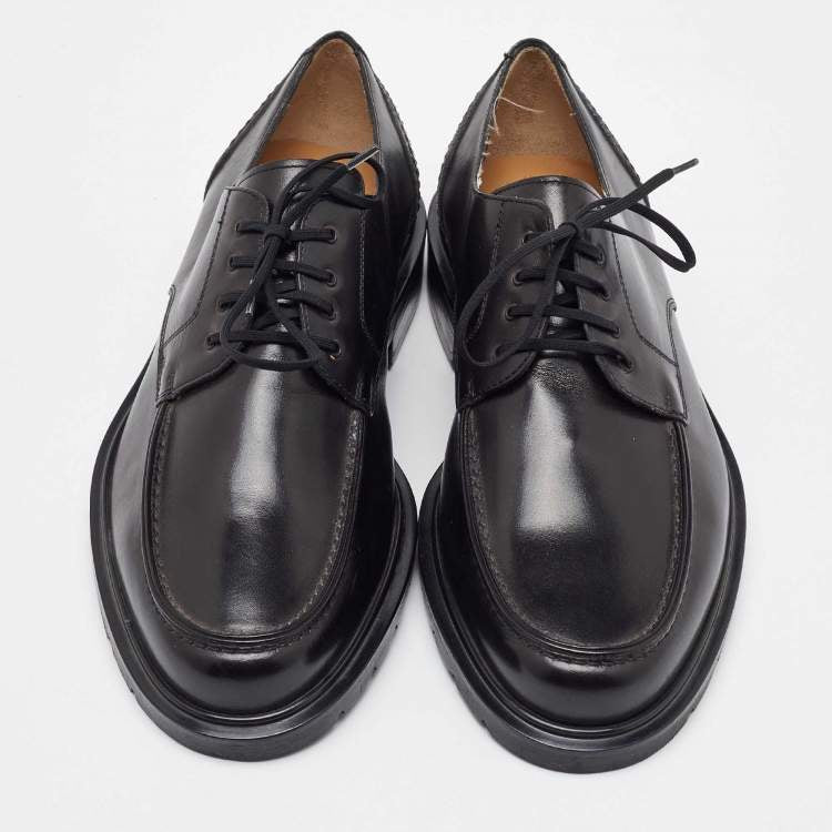 Salvatore Ferragamo Black Leather Derby Shoes – Men’s Size 41.5 - Brand New