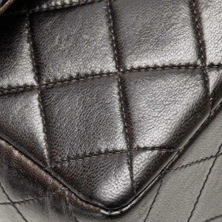 Chanel Black Lambskin Parent & Child Kelly Top Handle Set