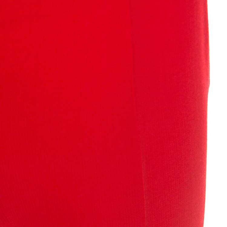 Valentino Red Wool Crepe Tailored Trousers – Size M