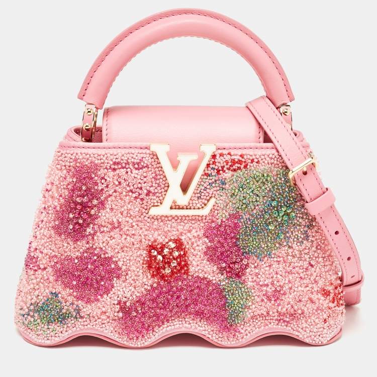 Louis Vuitton Capucines Mini – Rose Embroidered
