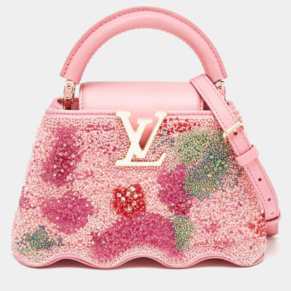Louis Vuitton Capucines Mini – Rose Embroidered