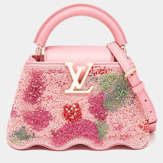 Louis Vuitton Capucines Mini – Rose Embroidered