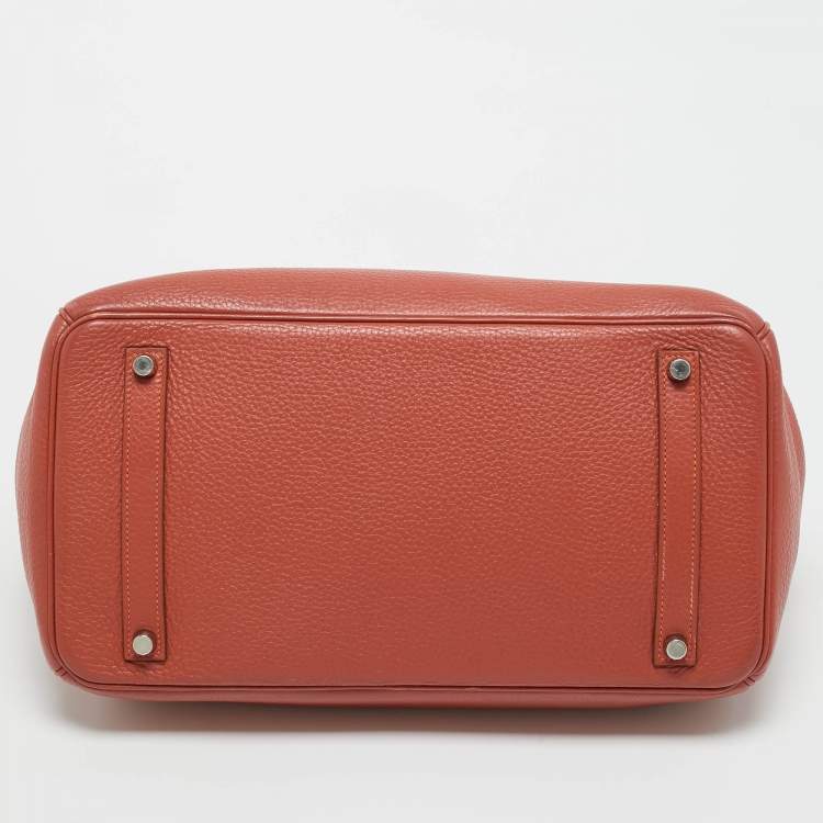 Hermès Sanguine Taurillon Clémence Leather Birkin 35 Bag