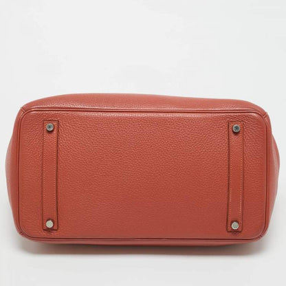 Hermès Sanguine Taurillon Clémence Leather Birkin 35 Bag