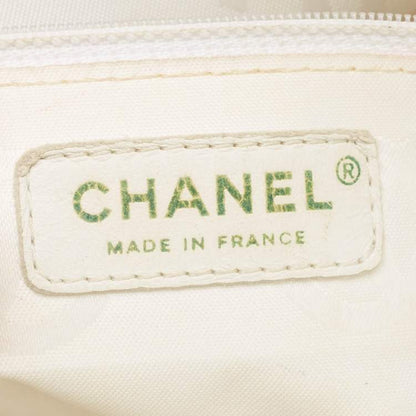 Chanel White Caviar Leather CC Tote