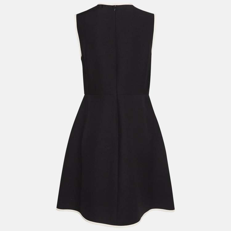 Valentino Black Wool Stud Button Detail Short Dress – Size M – Brand New