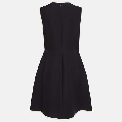 Valentino Black Wool Stud Button Detail Short Dress – Size M – Brand New