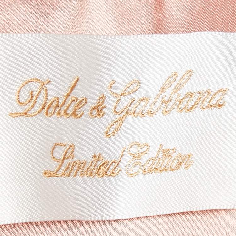 Dolce & Gabbana Kids Pink Lurex Bow Dress – Limited Edition (Size 5–6 Yrs)