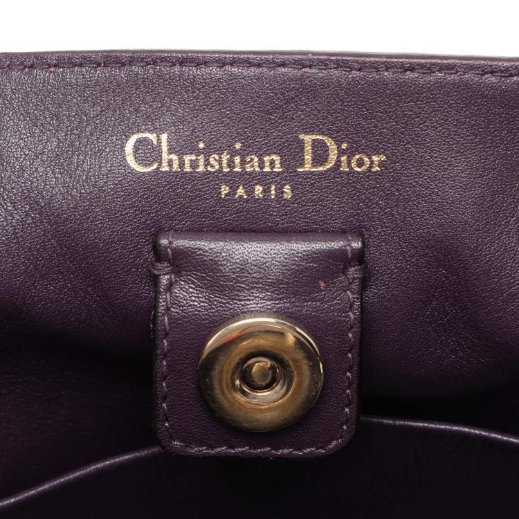 Christian Dior Coral Grained Leather Diorissimo Tote Bag