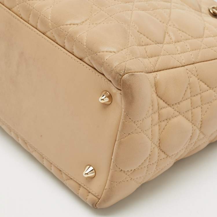 Dior Medium Lady Dior Tote – Beige Cannage Leather