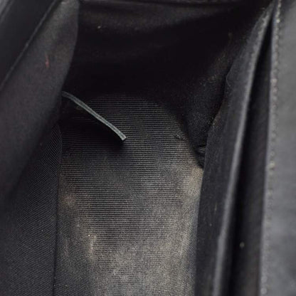 Chanel Black/Silver Chevron Patent Leather Medium Boy Flap Bag