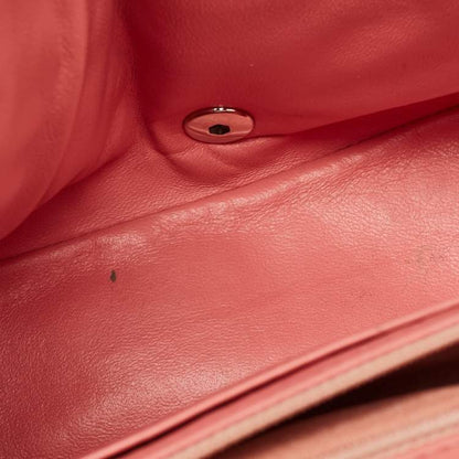 Chanel Pink Chevron Patent Leather Jumbo Flap Bag