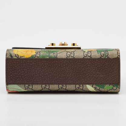 Gucci Multicolor GG Supreme Canvas Tian Print Small Padlock Shoulder Bag