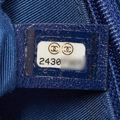 Chanel Medium Boy Bag in Blue Quilted Caviar Leather with Gold Hardware