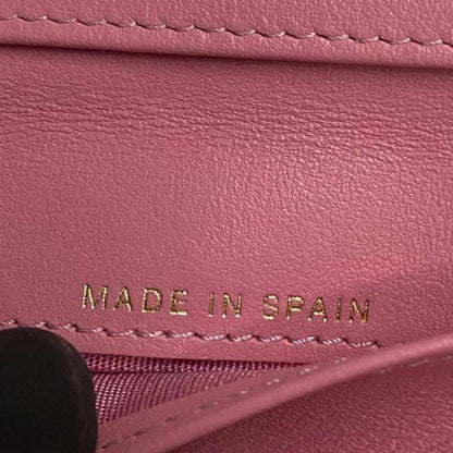 Chanel Pink Quilted Caviar Boy Flap Compact Wallet