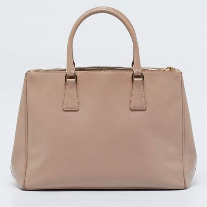 Prada Dusty Pink Saffiano Leather Medium Double Zip Tote