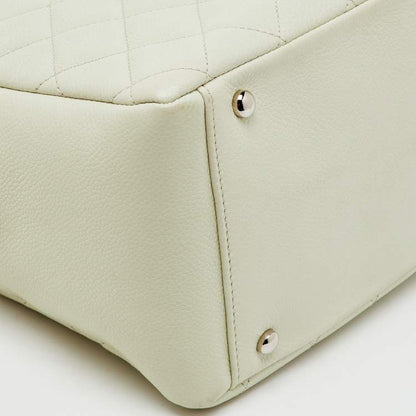 Chanel Off White Caviar Leather Petite Timeless Shopper Tote