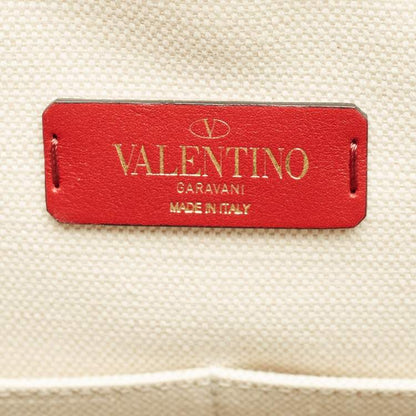 Valentino Garavani VLTN White & Black Canvas Tote Bag