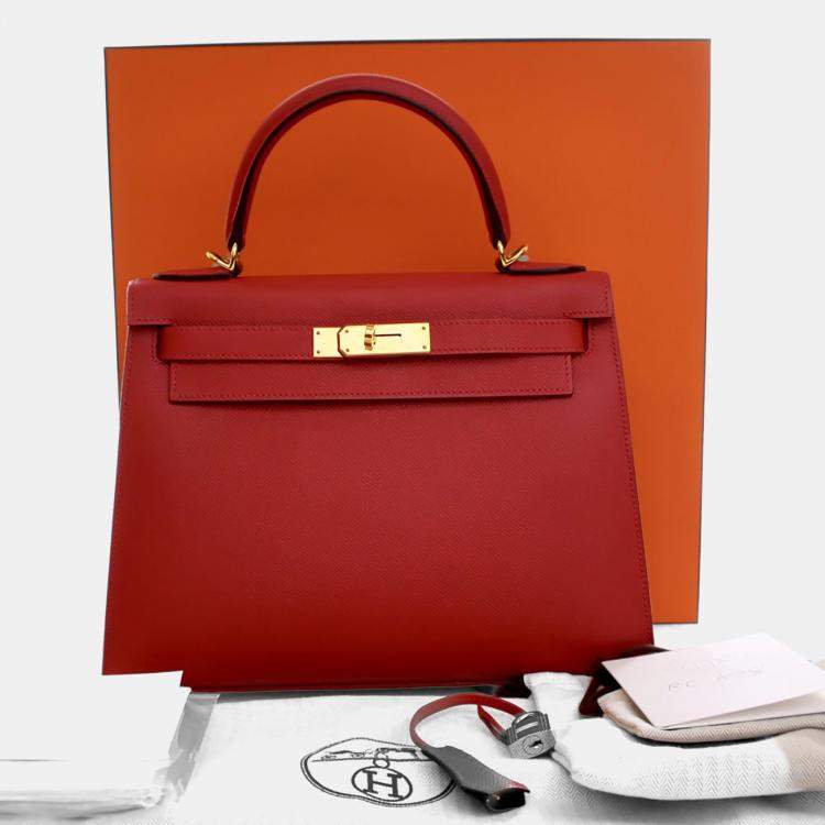 Hermes Rouge Casaque Epsom Sellier Kelly 28