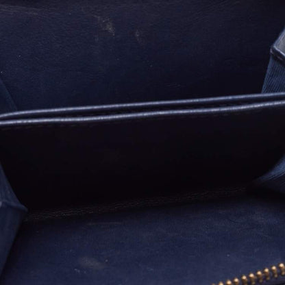 Dior Navy Blue Leather D Fence Zip Wallet